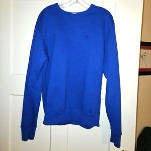 Champion Logo Sweatshirt Royal Blue Sz M